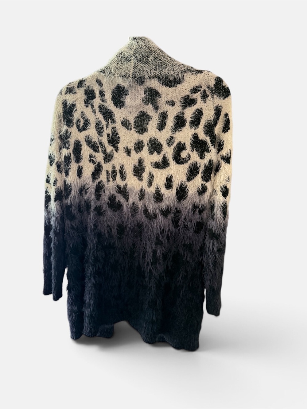Olivers Fuzzy Knit Cardigan - Silver & Black - Picture 2 of 5
